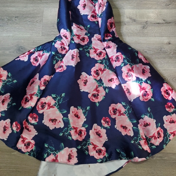 Pre-Owned B DARLIN Women's Size 9/10 Floral Full-Length Fit Flare Skirt As Is - Picture 5 of 12